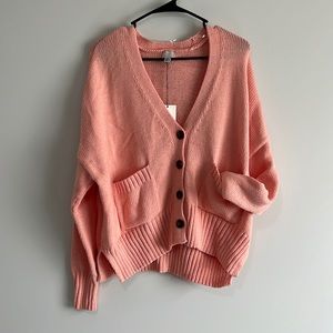 A new day pink cardigan sweater